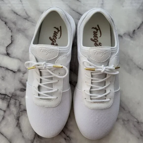 Fuego Dance White Split Sole Shoes Men's 7.5 Women's 9 - Picture 3 of 6
